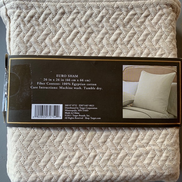 New Target Euro Sham Beige Egyptian 26 inch - Picture 3 of 6
